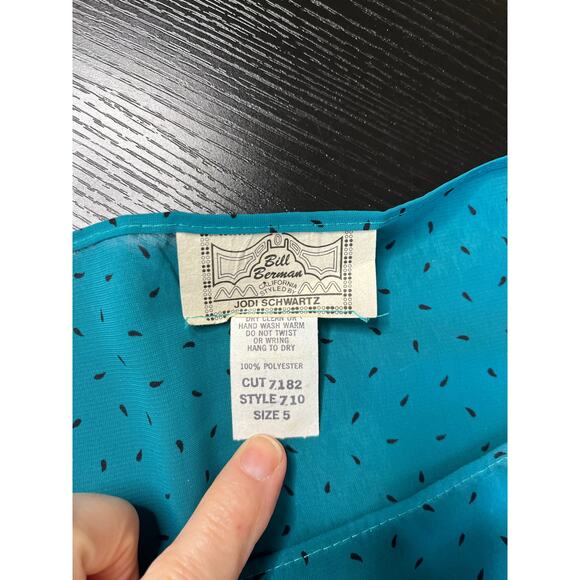 Adorable Twee 70's Semi-Sheer Belted Midi Dress - Picture 5 of 7